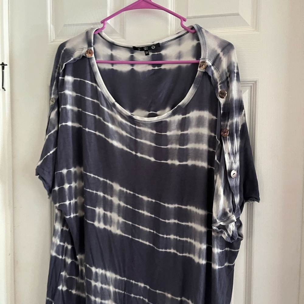 Stylish Tie-Dye Short Sleeve Top